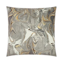 Load image into Gallery viewer, Grey Mustard Marble Pillow