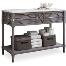 Load image into Gallery viewer, Grey Sink Vanity With Marble Top