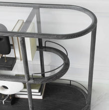 Load image into Gallery viewer, Grey Glass Bar Console