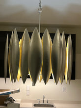 Load image into Gallery viewer, Silver Leaf Chandelier