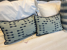 Load image into Gallery viewer, Blue Stitching Lumbar Pillow