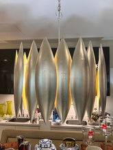 Load image into Gallery viewer, Silver Leaf Chandelier