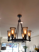 Load image into Gallery viewer, 6 Lamp Spanish Chandelier
