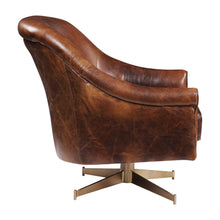 Load image into Gallery viewer, Brown Leather Swivel Chair