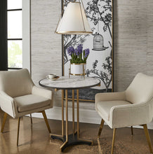 Load image into Gallery viewer, Italian White Marble And Brass Bistro Table