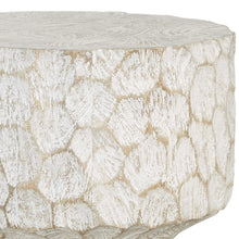 Load image into Gallery viewer, Cream Washed Chisled Drink Table