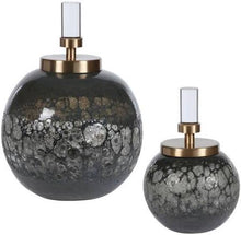 Load image into Gallery viewer, Brushed Brass Glass Bottles
