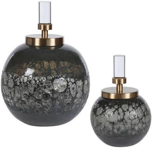 Brushed Brass Glass Bottles