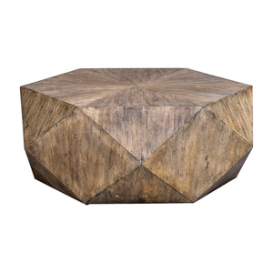 Octagon Wood Coffee Table