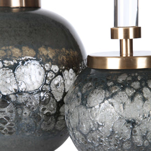 Brushed Brass Glass Bottles