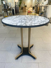 Load image into Gallery viewer, Italian White Marble And Brass Bistro Table
