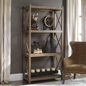 Light Wooden Etagere