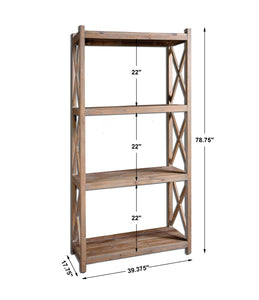 Light Wooden Etagere