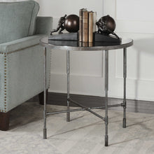 Load image into Gallery viewer, Round Black Side Table
