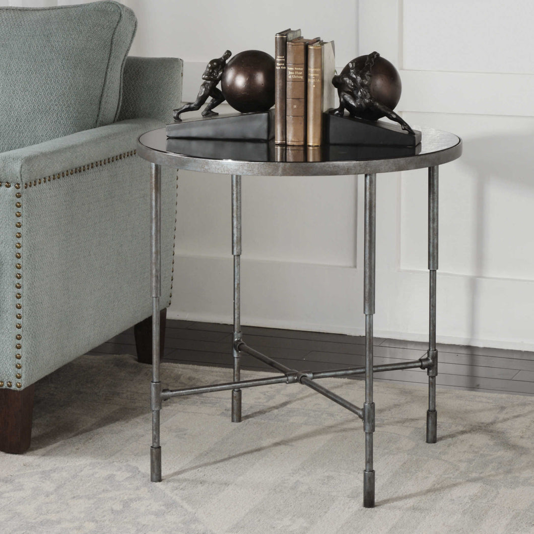 Round Black Side Table