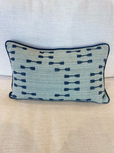 Blue Stitching Lumbar Pillow