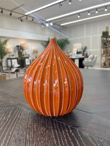 Tangerine Glazed Vase Medium