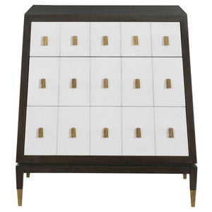 Wood Pyramid Three Drawer Chest