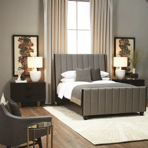 Fully Upholstered Queen Bed with Accents