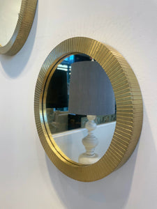 Gold Brass Sheeted Round Mirrors