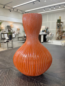 Tangerine Glazed Vase Small