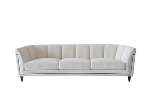 White Curved Back Sofa