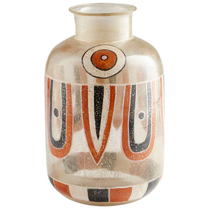 Rustic Patterned Vase Round