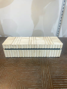 Cream Bone Rectangular Box