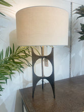 Load image into Gallery viewer, Hammered Cast Iron Table Lamp
