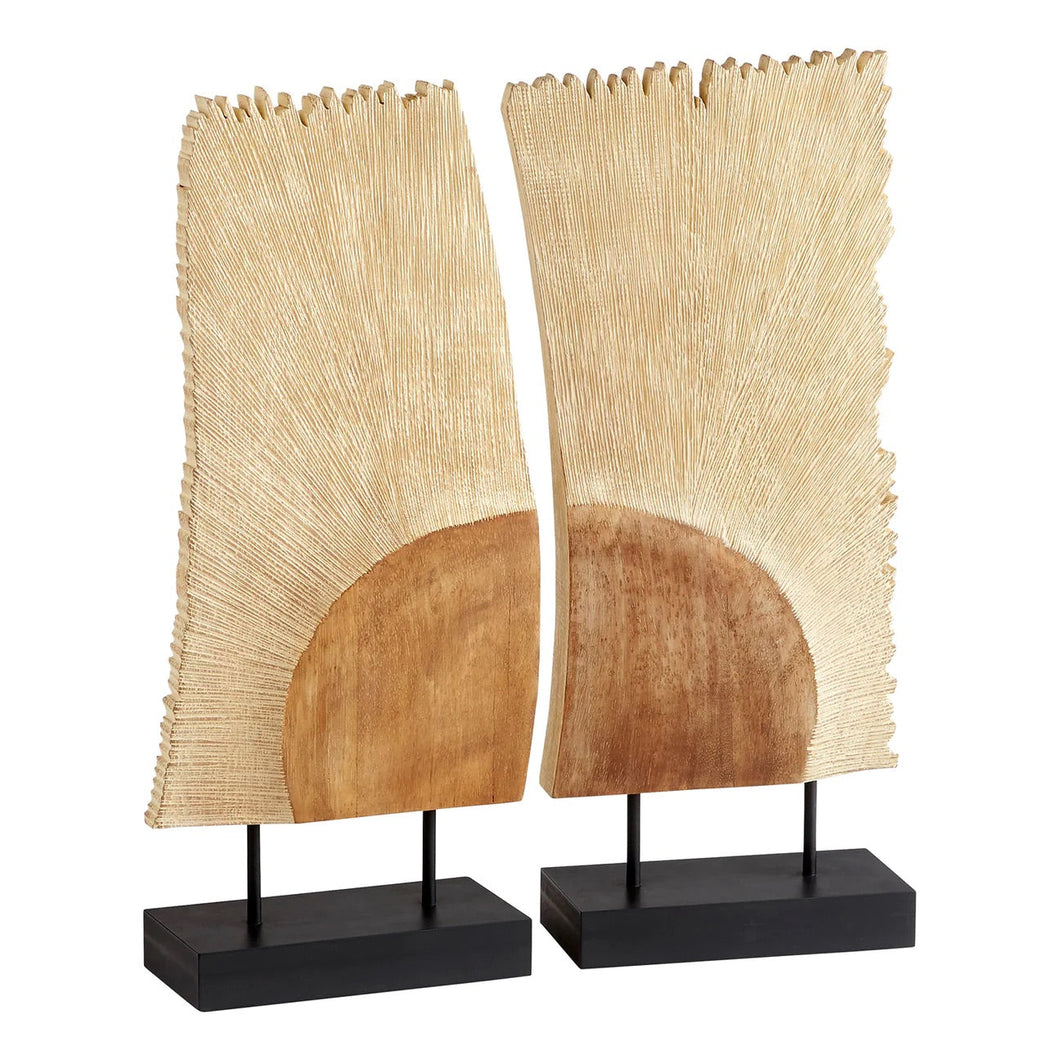 Ruffle Wooden Sculpture Set
