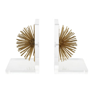 Gold Spiked Star Bookends