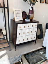 Load image into Gallery viewer, Wood Pyramid Three Drawer Chest
