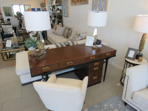 Walnut Three Drawer Desk