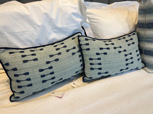 Blue Stitching Lumbar Pillow