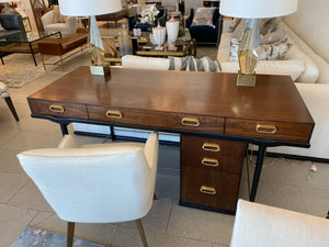 Walnut Three Drawer Desk