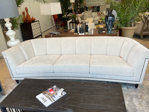 White Curved Back Sofa