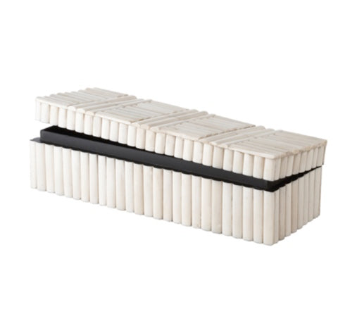 Cream Bone Rectangular Box