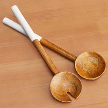 Load image into Gallery viewer, Light Wood Salad Serving Set
