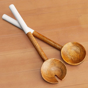 Light Wood Salad Serving Set