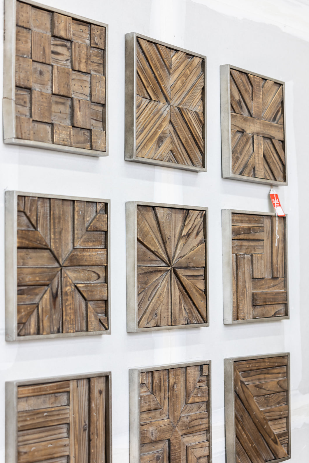 Rustic Wood Patterned Wall Squares