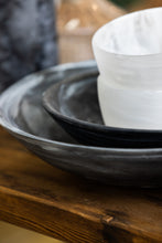 Load image into Gallery viewer, Black Swirl Serving Bowl Large
