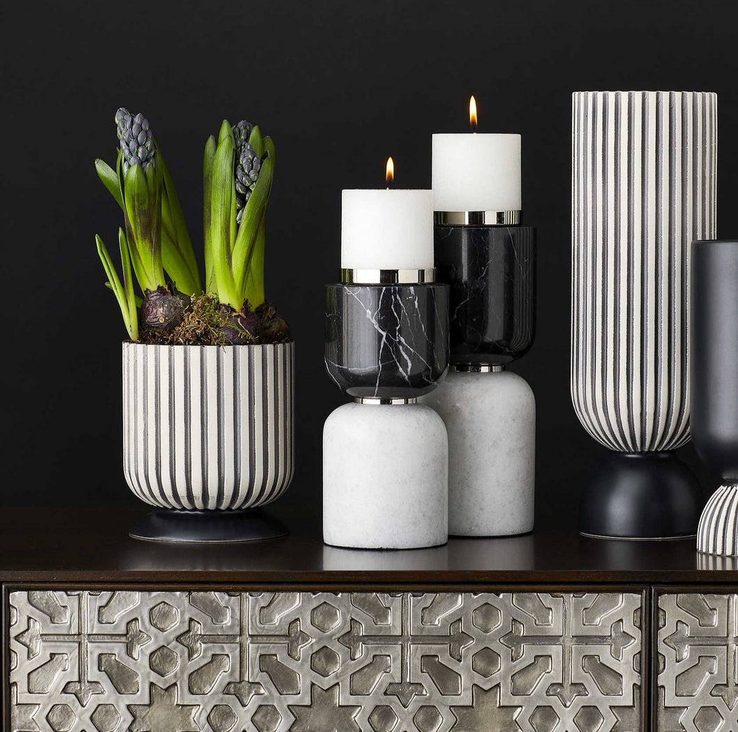 Matte Black Deco Pot Short