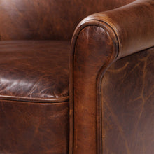 Load image into Gallery viewer, Brown Leather Swivel Chair
