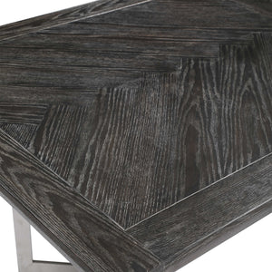 Dark Oak Herringbone Dining Table