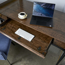 Load image into Gallery viewer, Walnut Three Drawer Desk
